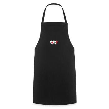 Japan Mexico Flag Heart - Cooking Apron - black - Front - AI Model Male 185 dark (185cm)