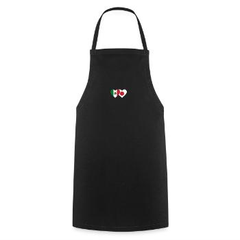 Mexiko Japan Flagge Herz - Kochschürze - Schwarz - Vorne - AI Model Male 185 dark (185cm)