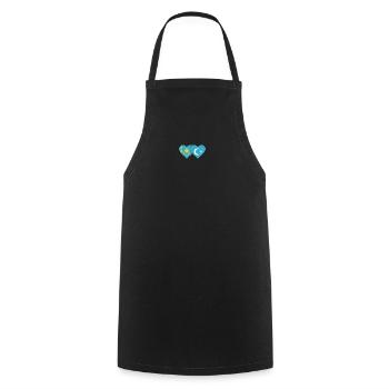 Kazakhstan Drapeau Ouïghour Cœur - Tablier de cuisine - noir - Devant - AI Model Male 185 dark (185cm)