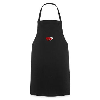 Morocco Japan Flag Heart - Cooking Apron - black - Front - AI Model Male 185 dark (185cm)