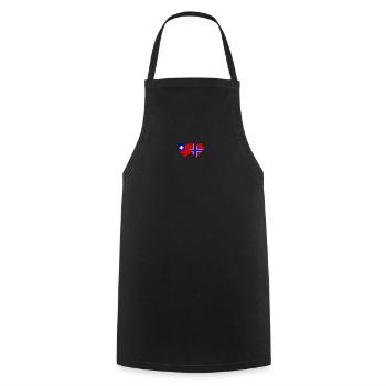 Taïwan Norvège Flag Heart - Tablier de cuisine - noir - Devant - AI Model Male 185 dark (185cm)
