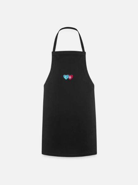 Ouïghours Cœur de drapeau de Hong Kong - Tablier de cuisine - noir