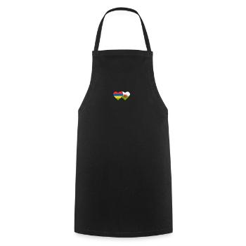 Mauritius Wales Flag Heart - Cooking Apron - black - Front - AI Model Male 185 dark (185cm)
