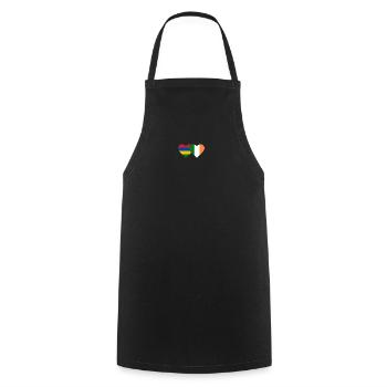 Mauritius Ireland Flag Heart - Cooking Apron - black - Front - AI Model Male 185 dark (185cm)