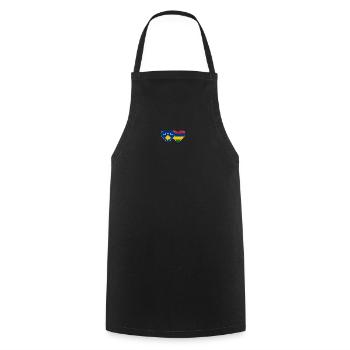 Bosnien Mauritius Flagge Herz - Kochschürze - Schwarz - Vorne - AI Model Male 185 dark (185cm)