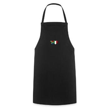 Afrique du Sud Italie Flag Heart - Tablier de cuisine - noir - Devant - AI Model Male 185 dark (185cm)