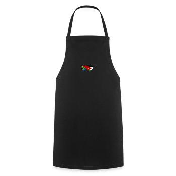 South Africa Jordan Flag Heart - Cooking Apron - black - Front - AI Model Male 185 dark (185cm)