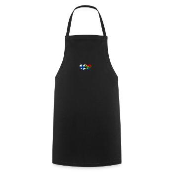 Finlande Afrique du Sud Flag Heart - Tablier de cuisine - noir - Devant - AI Model Male 185 dark (185cm)