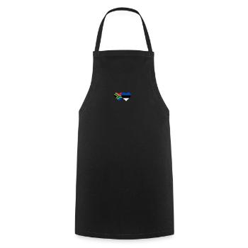 Südafrika Estland Flagge Herz - Kochschürze - Schwarz - Vorne - AI Model Male 185 dark (185cm)