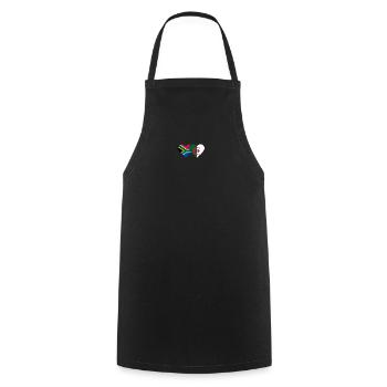 Südafrika Algerien Flagge Herz - Kochschürze - Schwarz - Vorne - AI Model Male 185 dark (185cm)