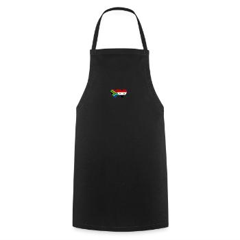 Südafrika Syrien Flagge Herz - Kochschürze - Schwarz - Vorne - AI Model Male 185 dark (185cm)