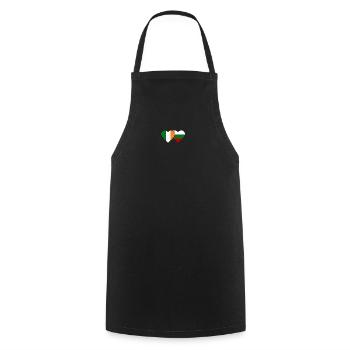 Ireland Bulgaria Flag Heart - Cooking Apron - black - Front - AI Model Male 185 dark (185cm)