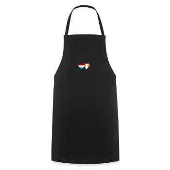 Luxembourg Ireland Flag Heart - Cooking Apron - black - Front - AI Model Male 185 dark (185cm)