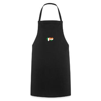 Irland Indien Flagge Herz - Kochschürze - Schwarz - Vorne - AI Model Male 185 dark (185cm)