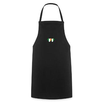 Ireland Nigeria Flag Heart - Cooking Apron - black - Front - AI Model Male 185 dark (185cm)