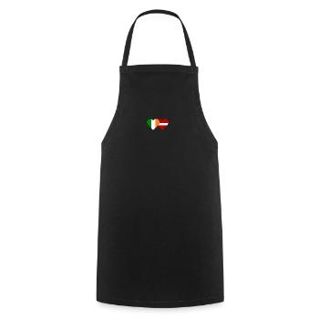 Ireland Latvia Flag Heart - Cooking Apron - black - Front - AI Model Male 185 dark (185cm)