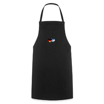 Germany Israel Flag Heart - Cooking Apron - black - Front - AI Model Male 185 dark (185cm)