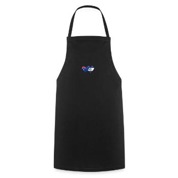 Australia Israel Flag Heart - Cooking Apron - black - Front - AI Model Male 185 dark (185cm)