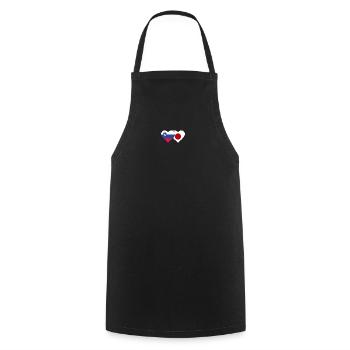 Slowenien Japan Herz Flagge - Kochschürze - Schwarz - Vorne - AI Model Male 185 dark (185cm)