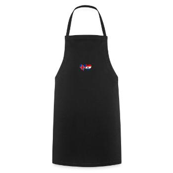 Iceland Paraguay Heart Flag - Cooking Apron - black - Front - AI Model Male 185 dark (185cm)