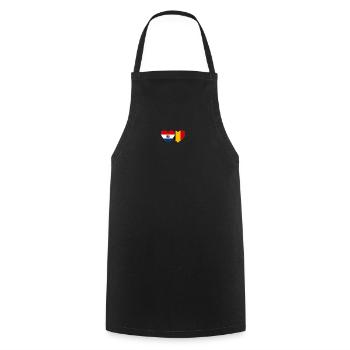 Paraguay Belgium Heart Flag - Cooking Apron - black - Front - AI Model Male 185 dark (185cm)