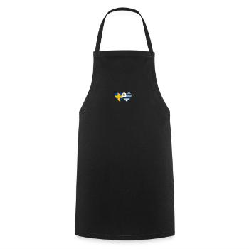 Schweden Uruguay Herz Flagge - Kochschürze - Schwarz - Vorne - AI Model Male 185 dark (185cm)