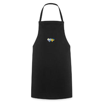 Uruguay Sweden Heart Flag - Cooking Apron - black - Front - AI Model Male 185 dark (185cm)
