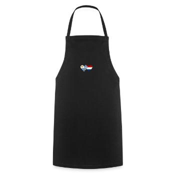 Uruguay Holland Heart Flag - Cooking Apron - black - Front - AI Model Male 185 dark (185cm)