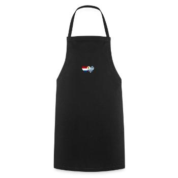 Holland Uruguay Heart Flag - Cooking Apron - black - Front - AI Model Male 185 dark (185cm)