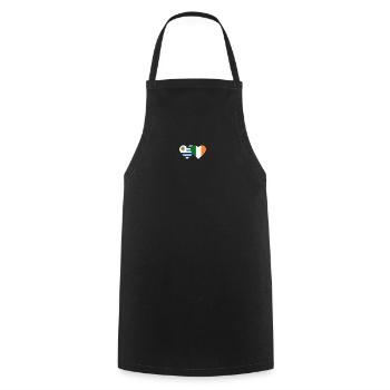 Uruguay Ireland Heart Flag - Cooking Apron - black - Front - AI Model Male 185 dark (185cm)