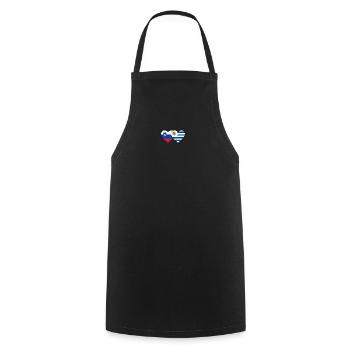 Slovenia Uruguay Heart Flag - Cooking Apron - black - Front - AI Model Male 185 dark (185cm)