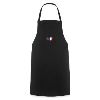Islande Pérou Drapeau du Cœur - Tablier de cuisine - noir - Devant - AI Model Male 185 dark (185cm)