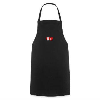 Peru Türkei Herz Flagge - Kochschürze - Schwarz - Vorne - AI Model Male 185 dark (185cm)