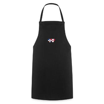 République dominicaine Canada Flag Heart - Tablier de cuisine - noir - Devant - AI Model Male 185 dark (185cm)