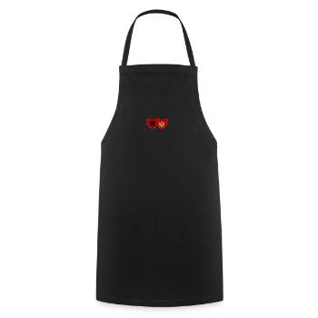 Albanien Montenegro Flagge - Kochschürze - Schwarz - Vorne - AI Model Male 185 dark (185cm)