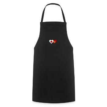 Japan Montenegro Flagge - Kochschürze - Schwarz - Vorne - AI Model Male 185 dark (185cm)