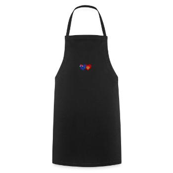 Drapeau du Monténégro néo-zélandais - Tablier de cuisine - noir - Devant - AI Model Male 185 dark (185cm)