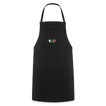 Pakistan Azerbaijan Flag Heart - Cooking Apron - black - Front - AI Model Male 185 dark (185cm)