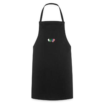 Pakistan USA Flag Heart - Cooking Apron - black - Front - AI Model Male 185 dark (185cm)