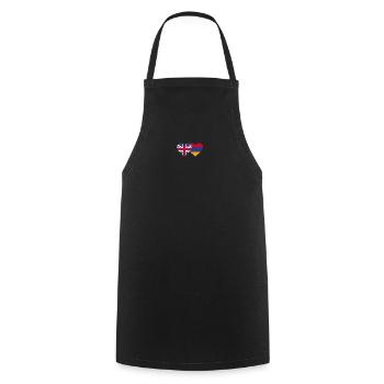 England Armenia Flag Heart - Cooking Apron - black - Front - AI Model Male 185 dark (185cm)