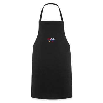 Armenien Slowenien Flagge Herz - Kochschürze - Schwarz - Vorne - AI Model Male 185 dark (185cm)