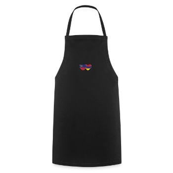 Liechtenstein Armenien Flagge Herz - Kochschürze - Schwarz - Vorne - AI Model Male 185 dark (185cm)