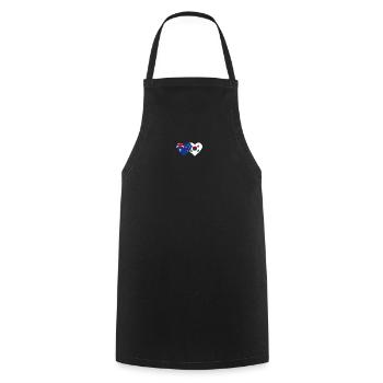 Australie Corée du Sud Flag Heart - Tablier de cuisine - noir - Devant - AI Model Male 185 dark (185cm)