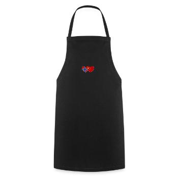 Norway China Heart Flag - Cooking Apron - black - Front - AI Model Male 185 dark (185cm)