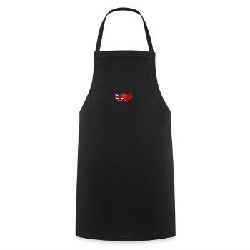 England China Heart Flag - Cooking Apron - black - Front - AI Model Male 185 dark (185cm)