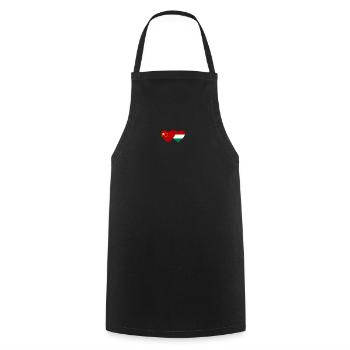 Chine Hongrie Drapeau du cœur - Tablier de cuisine - noir - Devant - AI Model Male 185 dark (185cm)