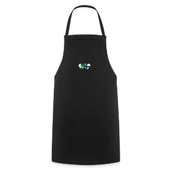 Pakistan Finland Flag Heart - Cooking Apron - black - Front - AI Model Male 185 dark (185cm)