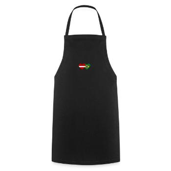 Lettland Brasilien Flagge Herz - Kochschürze - Schwarz - Vorne - AI Model Male 185 dark (185cm)