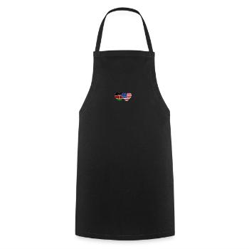 Kenya USA Flag Heart - Tablier de cuisine - noir - Devant - AI Model Male 185 dark (185cm)