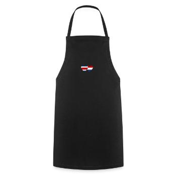 Costa Rica Holland Flag Heart - Cooking Apron - black - Front - AI Model Male 185 dark (185cm)